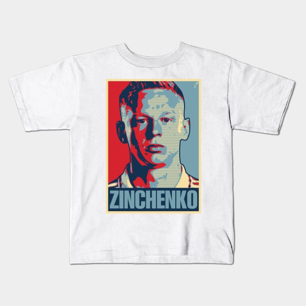 Zinchenko Kids T-Shirt by DAFTFISH